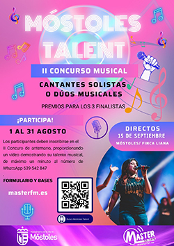 Texto Alternativo: Las Fiestas Patronales de Móstoles acogen el II Concurso Musical “Móstoles Talent”