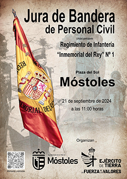 Texto Alternativo: Finaliza el 20 de agosto el plazo de inscripción para que los civiles mostoleños juren bandera