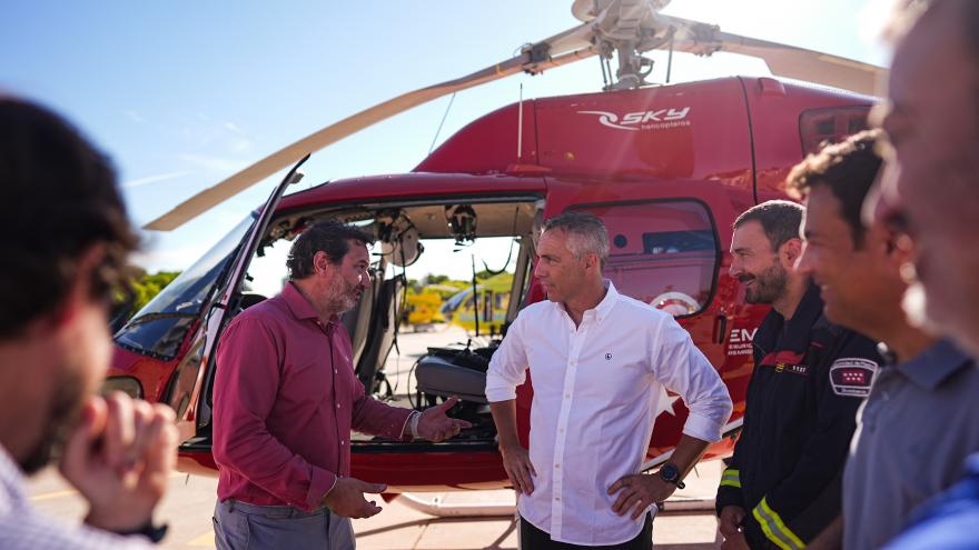 Texto Alternativo: La Comunidad invierte casi medio millón de euros en la ampliación del helipuerto del Parque de Bomberos de Las Rozas de Madrid