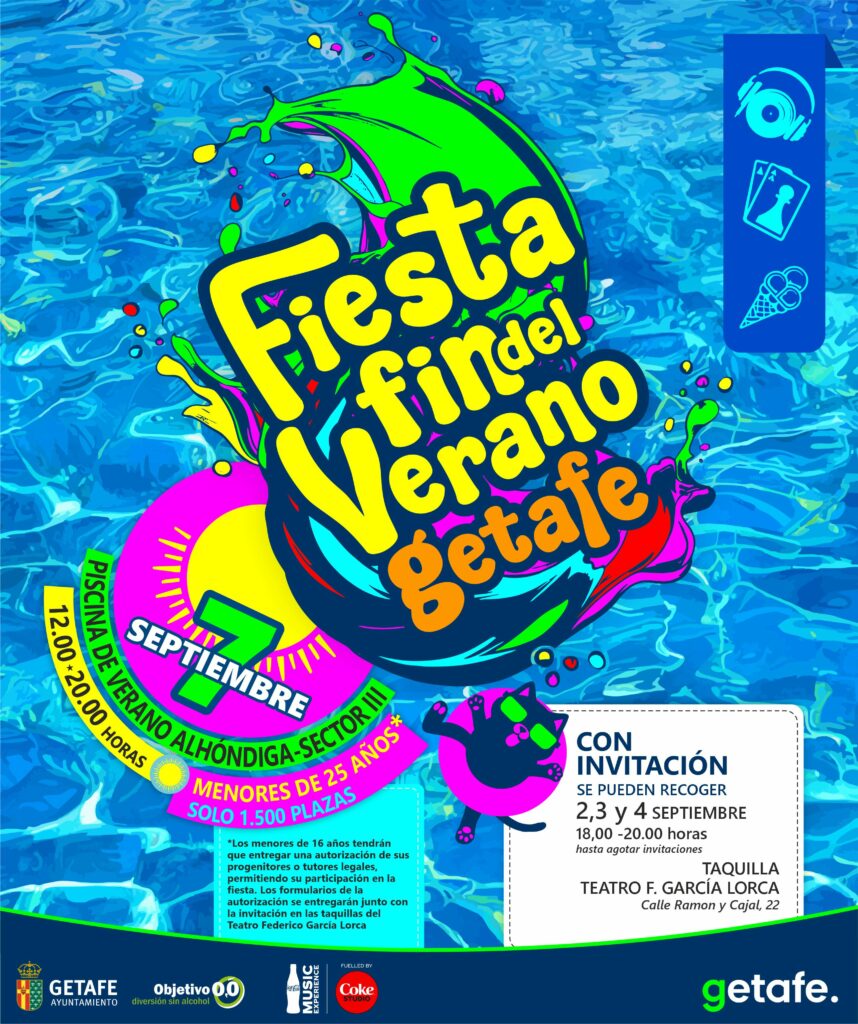 Texto Alternativo: Los jóvenes de Getafe celebrarán el final del verano en una fiesta con música y sorpresas el 7 de septiembre