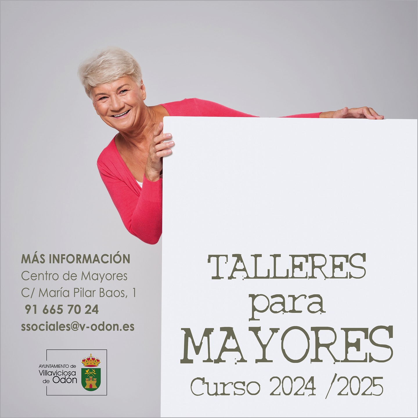 Texto Alternativo: El 5 y 6 de septiembre comienzan las inscripciones para participar en los Talleres Municipales para Mayores