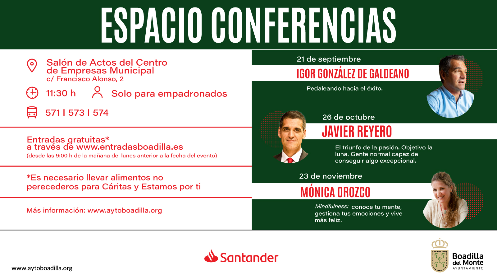 Texto Alternativo: Igor González de Galdeano, Javier Reyero y Mónica Orozco, en Espacio Conferencias