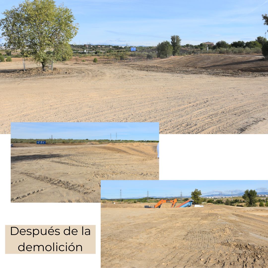 Texto Alternativo: Los trabajos de demolición del CITO entran en su última fase, la de recuperación y adecuación del terreno