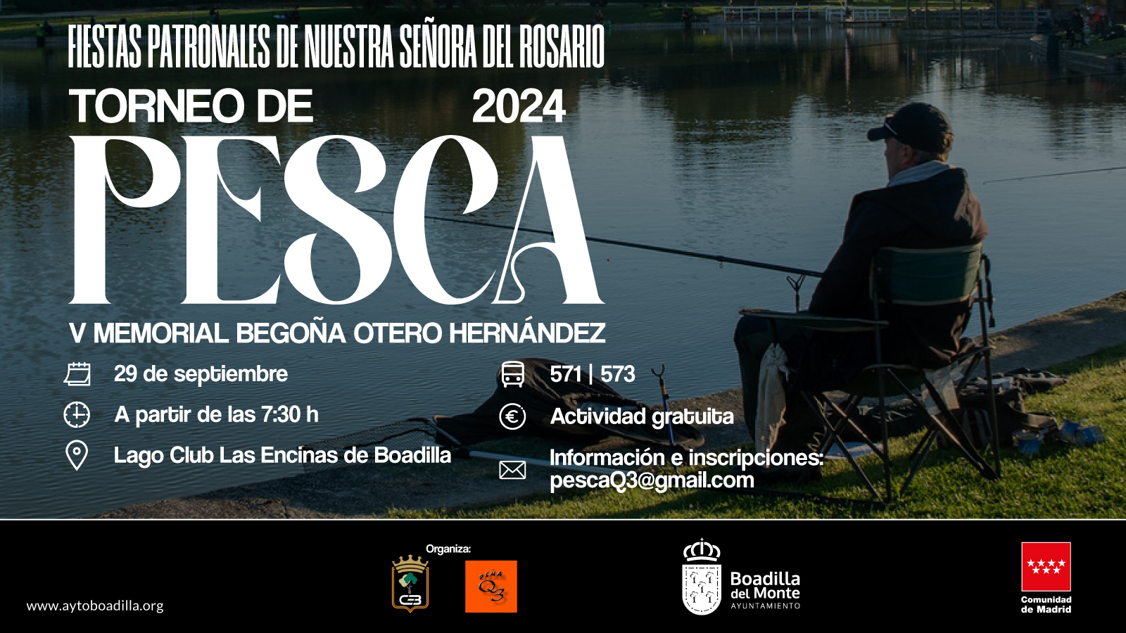 Texto Alternativo: Boadilla celebrará el próximo 29 de septiembre el Torneo de Pesca V Memorial Begoña Otero Hernández