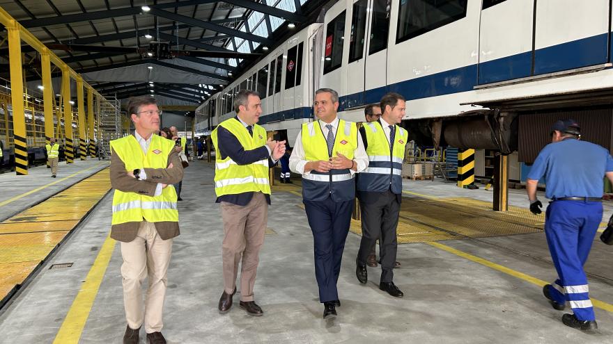 Texto Alternativo: La Comunidad de Madrid finaliza las obras de remodelación del taller de mantenimiento de Metro de Sacedal que duplicará su capacidad de trabajo