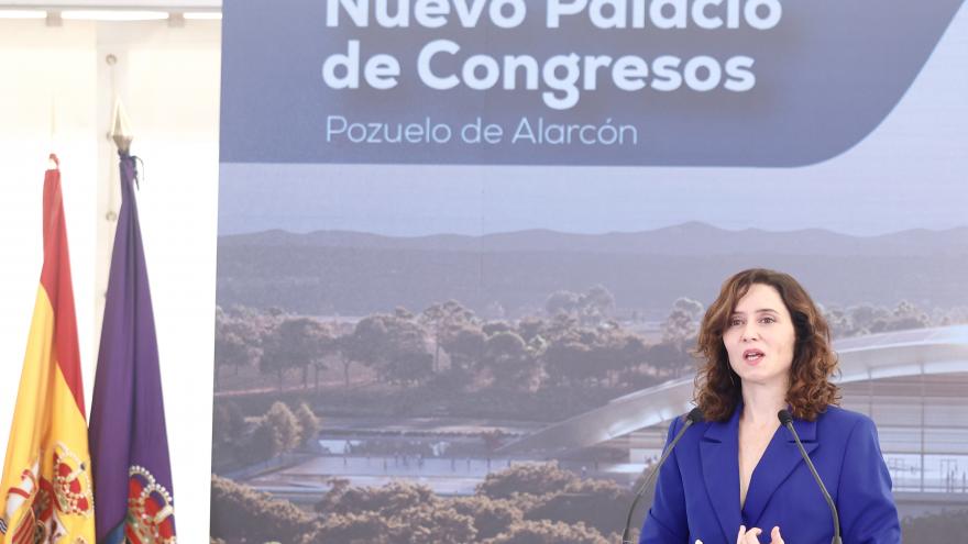 Texto Alternativo: Díaz Ayuso la Comunidad presenta el futuro Palacio de Congresos de Pozuelo de Alarcón: “La Comunidad de Madrid está abierta a la inversión”