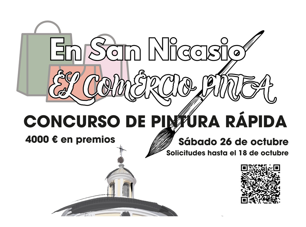 Texto Alternativo: Se convoca el concurso de pintura rápida “En San Nicasio, el comercio pinta” con 4.000 euros en premios