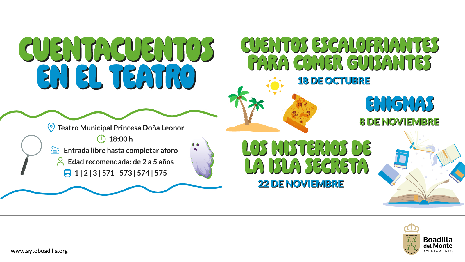 Texto Alternativo: El Teatro Princesa Doña Leonor ofrecerá tres cuentacuentos en octubre y noviembre