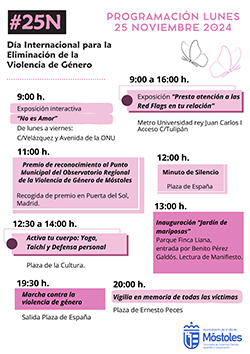 Texto Alternativo: Móstoles conmemora el Día Internacional para la eliminación de la Violencia de Género