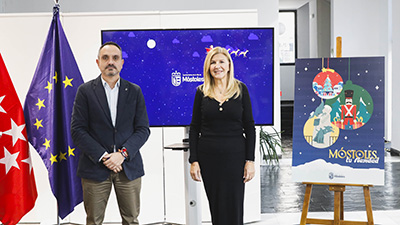 Texto Alternativo: El alcalde presenta el programa de actividades para vivir en “Móstoles, tu Navidad”