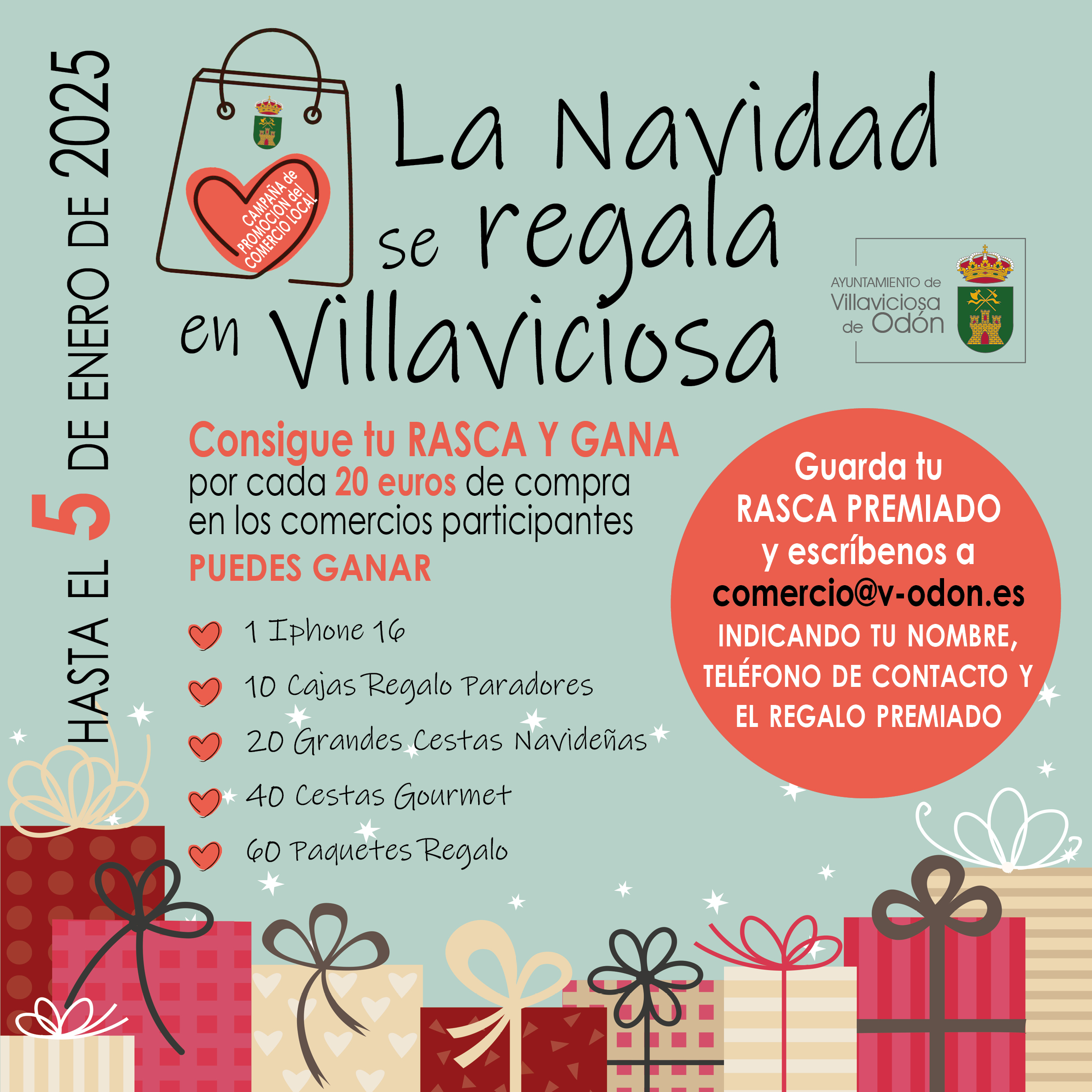 Texto Alternativo: El Ayuntamiento de Villaviciosa de Odón lanza una campaña para incentivar y promover el comercio esta Navidad