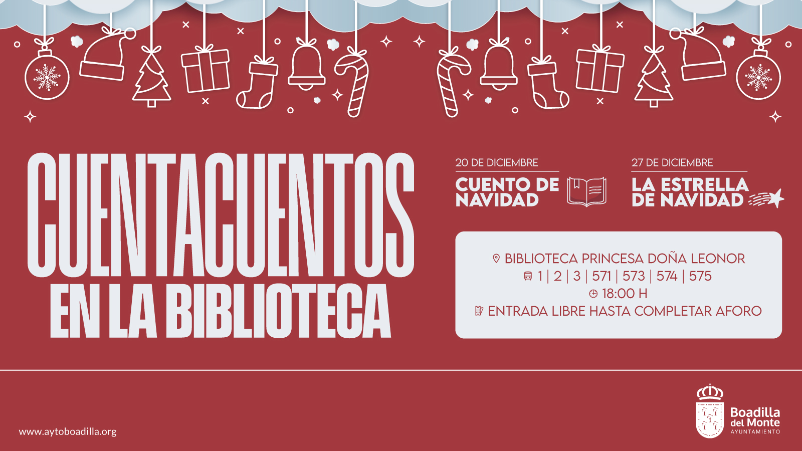 Texto Alternativo: La biblioteca PrincesaDoña Leonor ofrece dos cuentacuentos esta Navidad