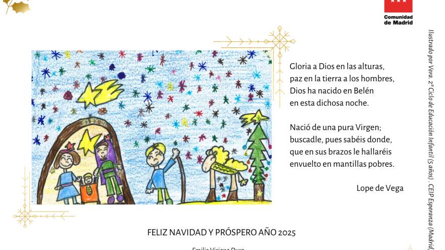Texto Alternativo: La Comunidad de Madrid celebra el concurso de tarjetas navideñas en sus colegios públicos con la participación de 130 centros educativos