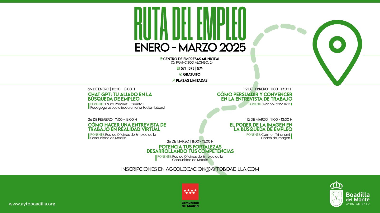 Texto Alternativo: Boadilla ofrece una nueva Ruta del Empleo, con cinco ponencias para ayudar a encontrar trabajo