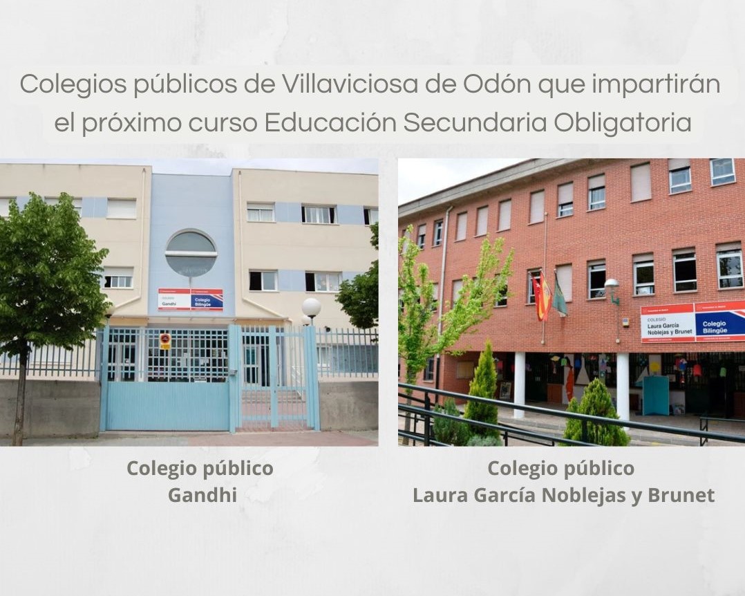 Texto Alternativo: Los colegios públicos Gandhi y Laura García Noblejas impartirán los primeros cursos de Educación Secundaria Obligatoria en sus instalaciones