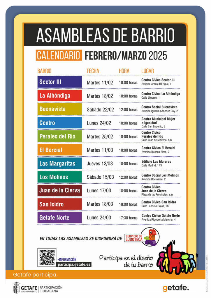 Texto Alternativo: Las Asambleas de Barrio vuelven a Getafe entre febrero y marzo