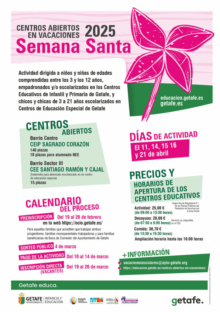 Texto Alternativo: El 19 de febrero comienza la preinscripción para los Centros Abiertos en Semana Santa