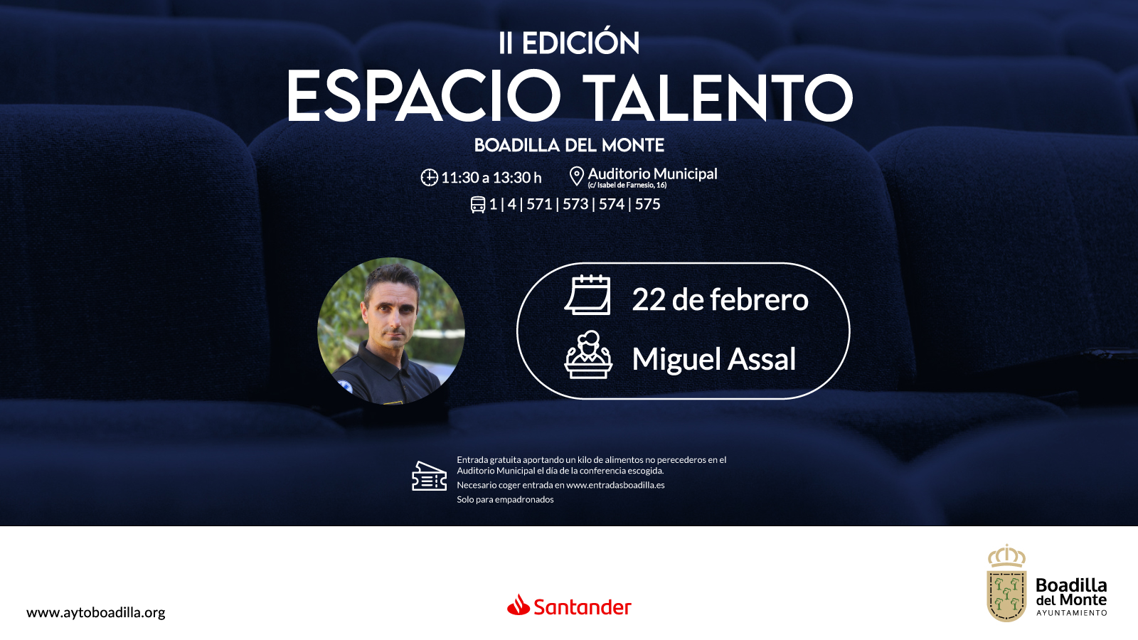 Texto Alternativo: Espacio Talento ofrecerá el 22 de febrero la conferencia de Miguel Assal, agente de emergencias SAMU