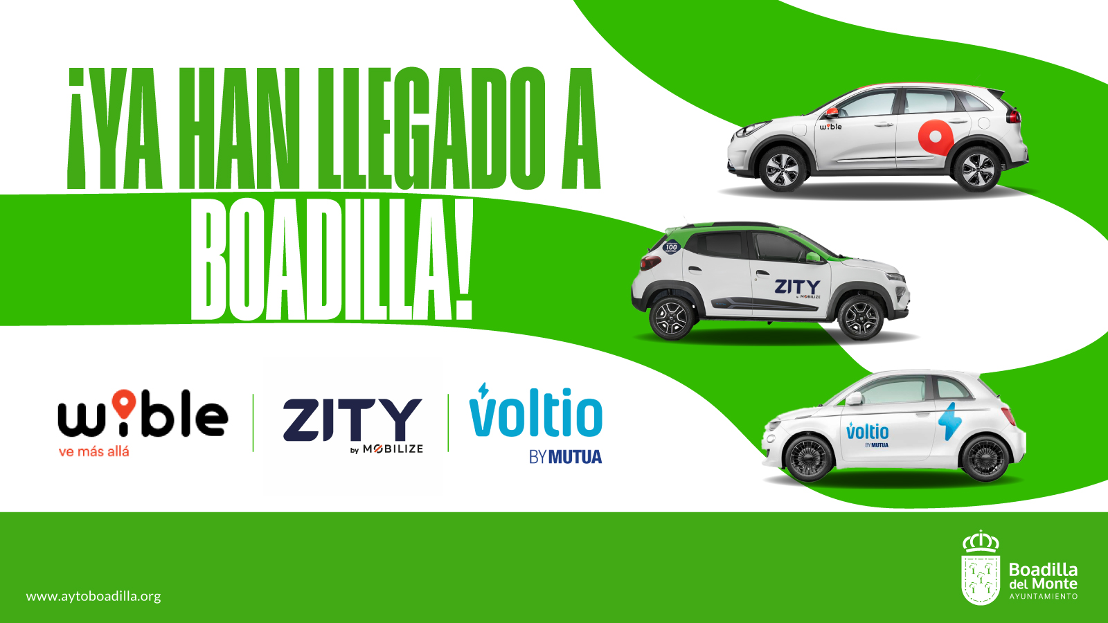 Texto Alternativo: Boadilla consolida el servicio de carsharing con casi 3200 desplazamientos en los primeros meses de implantación