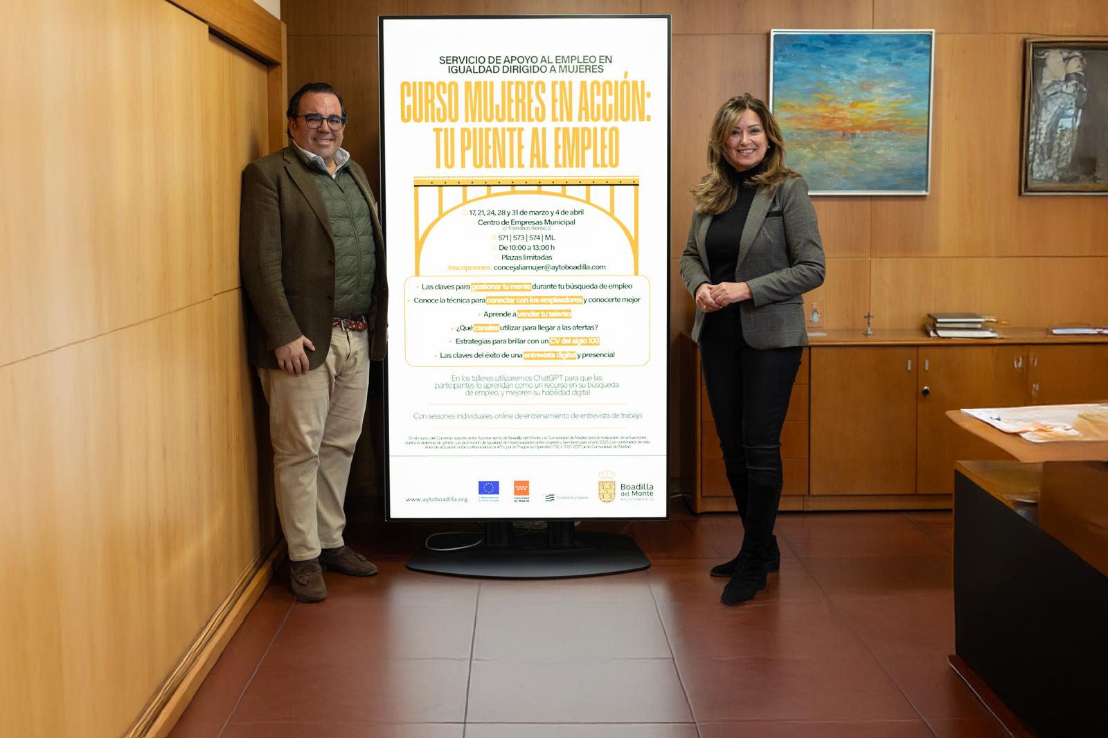 Texto Alternativo: Boadilla ofrece un curso y varios talleres para potenciar el talento femenino y apoyar la búsqueda de empleo