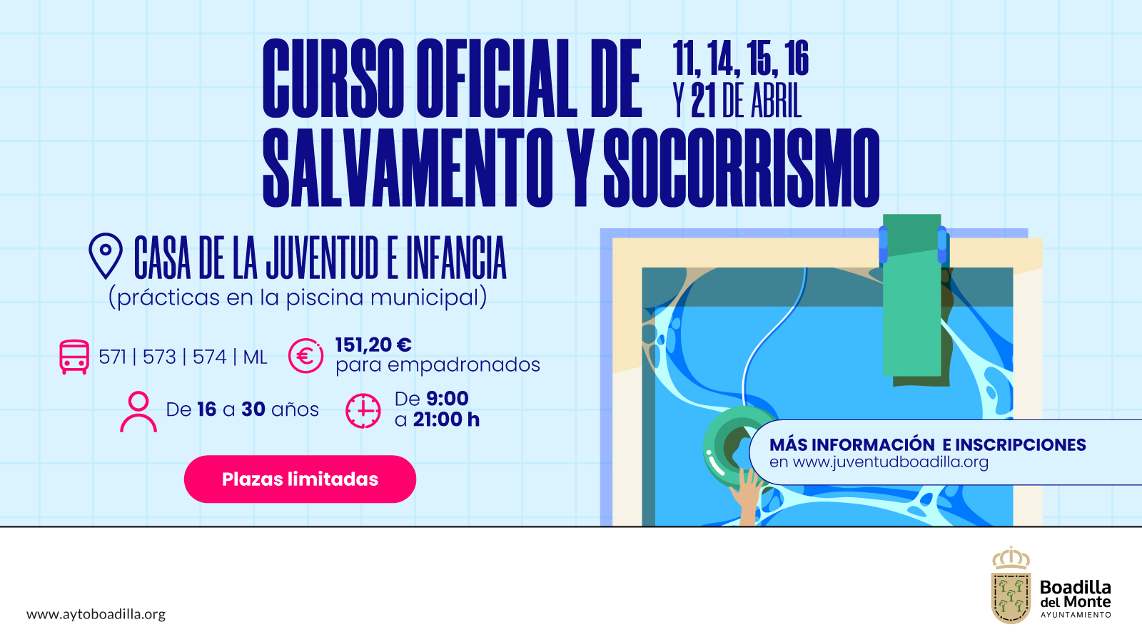 Texto Alternativo: Abierta la inscripción para el Curso de Socorrismo y Salvamento Acuático que se impartirá en Semana Santa