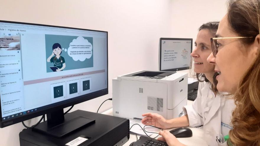 Texto Alternativo: El Hospital público 12 de Octubre coordina el lanzamiento de una herramienta electrónica interactiva para formar a 1.000 sanitarios en prevención y control de infecciones en niños