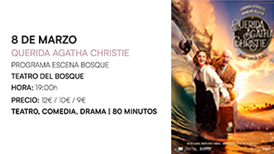 Texto Alternativo: Agatha Christie llega al Teatro del Bosque de la mano de Carmen Morales y Juan Meseguer