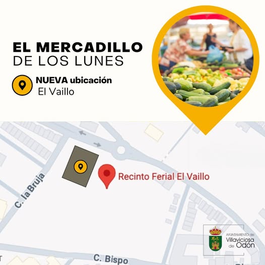 Texto Alternativo: El mercadillo de los lunes se trasladará próximamente al recinto de El Vaíllo