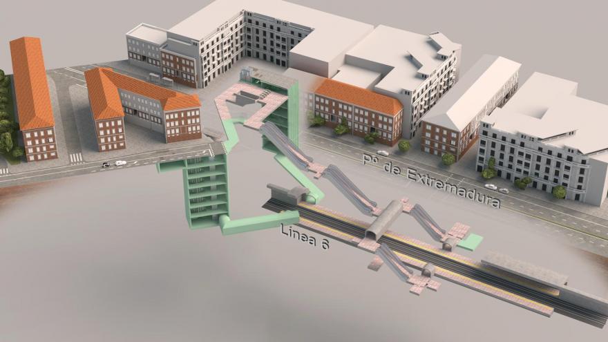 Texto Alternativo: La Comunidad de Madrid instalará seis ascensores en la estación de Metro de Alto de Extremadura para facilitar la entrada y salida de los viajeros