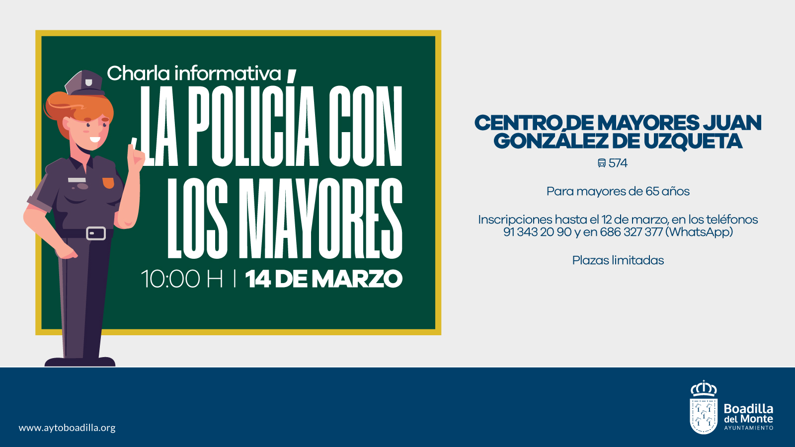 Texto Alternativo: La Policía Local ofrece charlas y encuentros con los mayores de la localidad