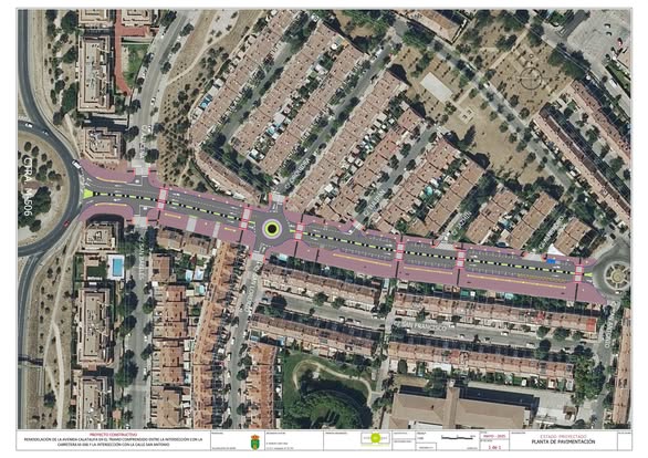 Texto Alternativo: Aprobado el proyecto de remodelación de la Avenida Calatalifa en el tramo entre la intersección con la carretera M-506 y la calle San Antonio