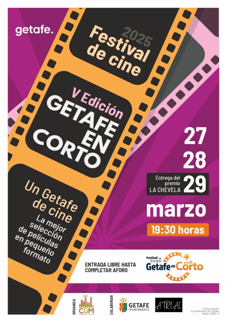 Texto Alternativo: ‘Getafe en Corto’ crece en su quinta edición los días 27, 28 y 29 de marzo
