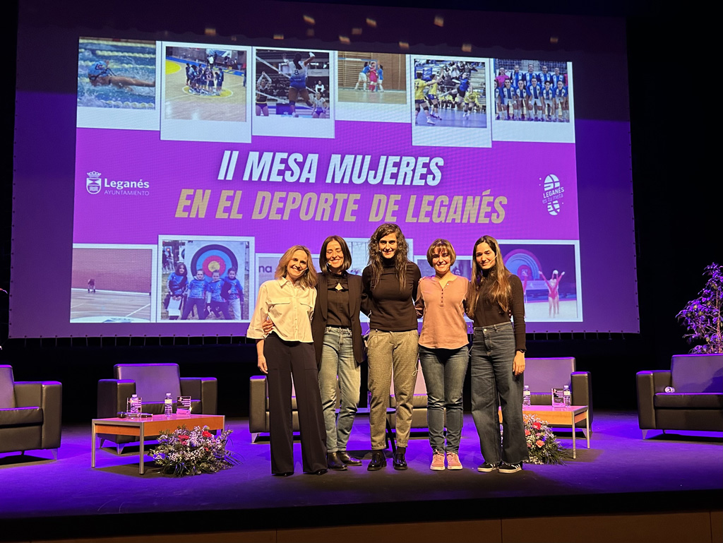 Texto Alternativo: Leganés celebra su II Mesa Mujeres en el Deporte con la seleccionadora Montse Tomé como invitada de excepción