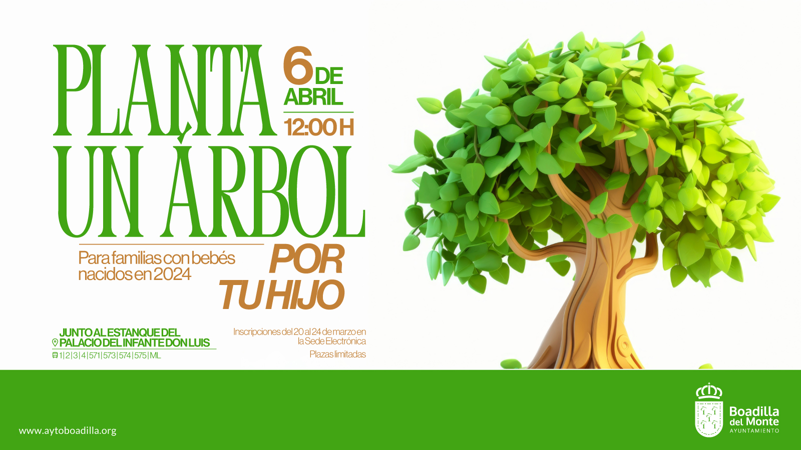 Texto Alternativo: Abierta la inscripción para la plantación de árboles en homenaje a los niños nacidos en 2024