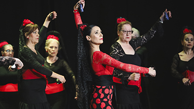 Texto Alternativo: El alcalde asiste al Festival de Flamenco solidario a favor del Proyecto Miriam, celebrado en el Centro Cultural Villa de Móstoles