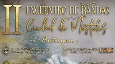 Texto Alternativo: Un “encuentro de bandas procesionales” protagoniza la agenda cultural de esta semana en Móstoles que cierra el mes de marzo