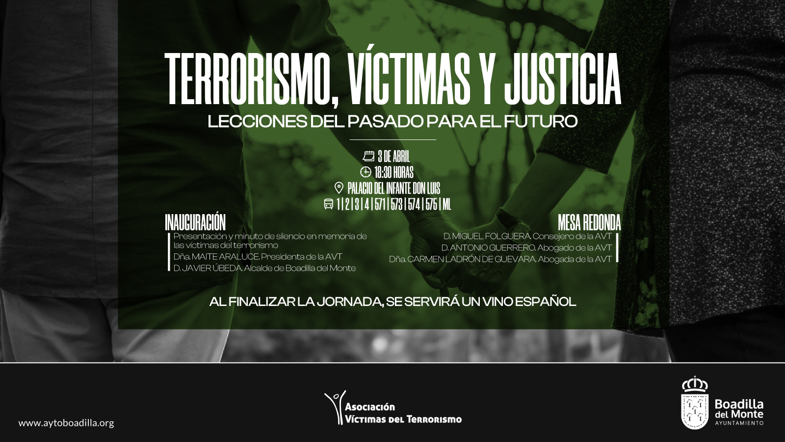 Texto Alternativo: La AVT ofrecerá una mesa redonda sobre terrorismo, víctimas y justicia el próximo jueves en el Palacio