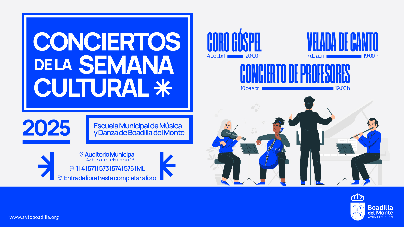 Texto Alternativo: La Escuela Municipal de Música y Danza ofrece tres conciertos en la Semana Cultural, que comienza mañana