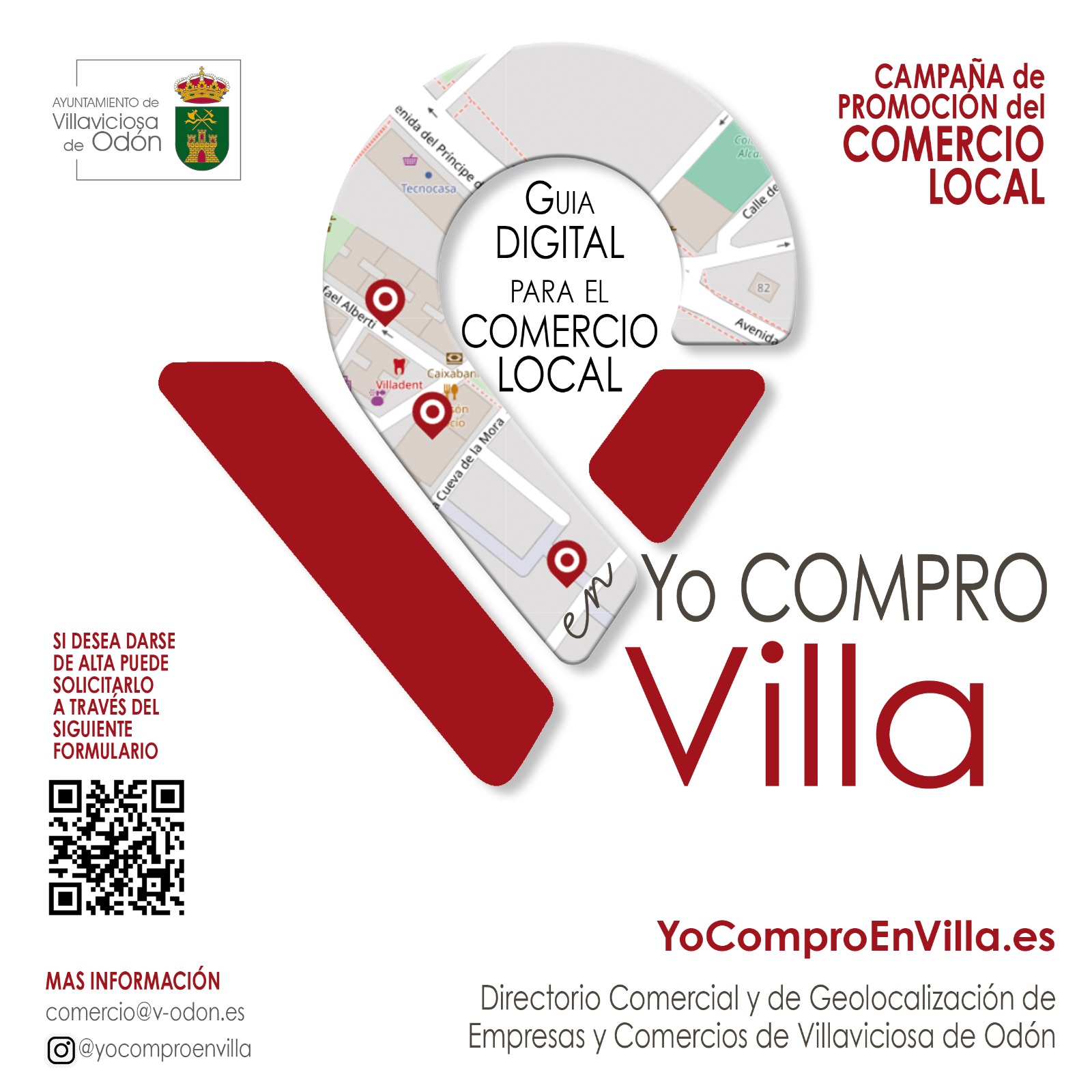 Texto Alternativo: Villaviciosa de Odón lanza el portal digital “Yo Compro en Villa” para apoyar a los comercios y autónomos locales