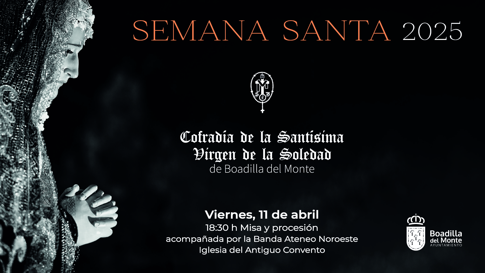 Texto Alternativo: Procesión de la Virgen de la Soledad el próximo viernes, 11 de abril, por las calles del casco