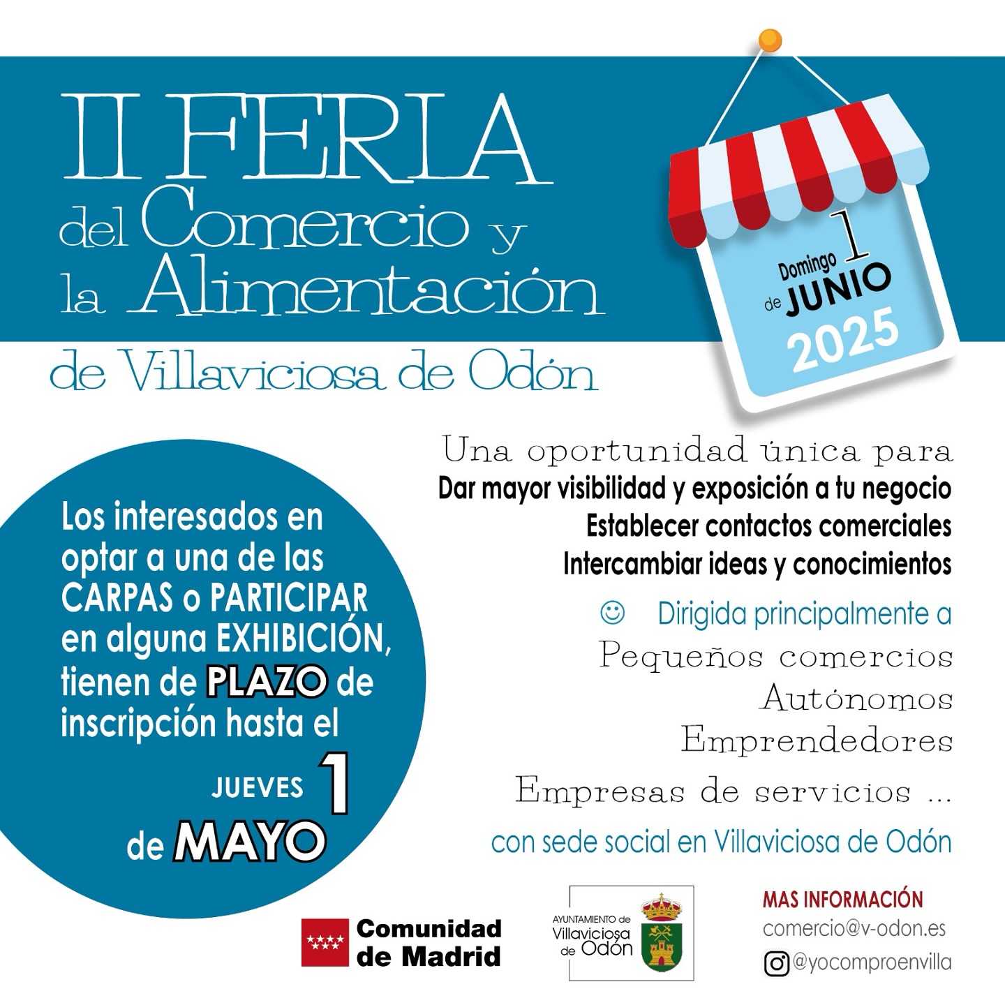 Texto Alternativo: Abierto el plazo de inscripción para participar en la II Feria del Comercio y la Alimentación