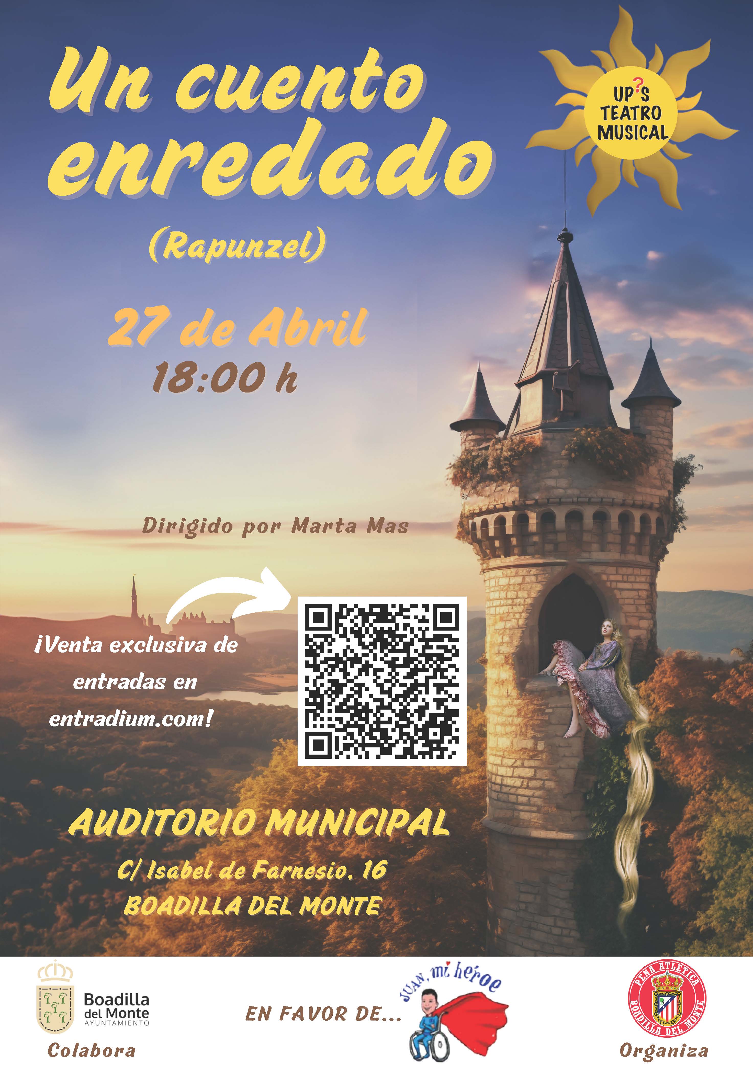 Texto Alternativo: El Auditorio acogeráun musical benéfico a favor de Juan, un niño de la localidad que sufre una enfermedad rara