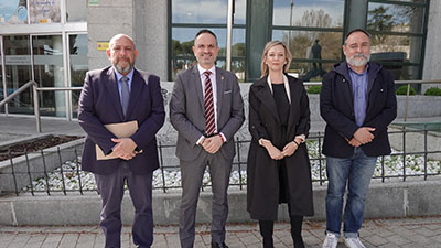 Texto Alternativo: El alcalde se reúne con la Confederación Hidrográfica del Tajo para recordarle sus competencias en Móstoles