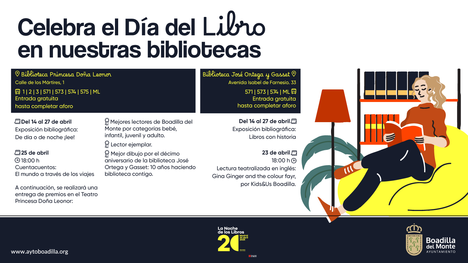 Texto Alternativo: Las bibliotecas municipales celebrarán el Día del Libro con varias actividades y dos exposiciones bibliográficas