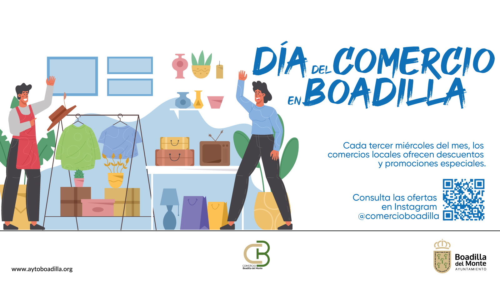 Texto Alternativo: 53 comercios participarán en la nueva edición del Día del Comercio, el próximo miércoles, 16