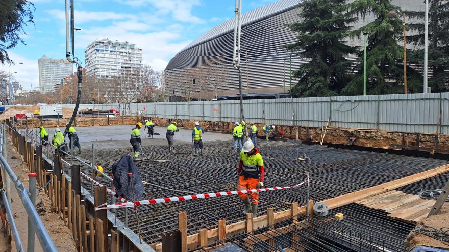 Texto Alternativo: La Comunidad de Madrid ejecuta el 25% de las obras de la nueva estación de Metro Santiago Bernabéu, que será inaugurada en 2027