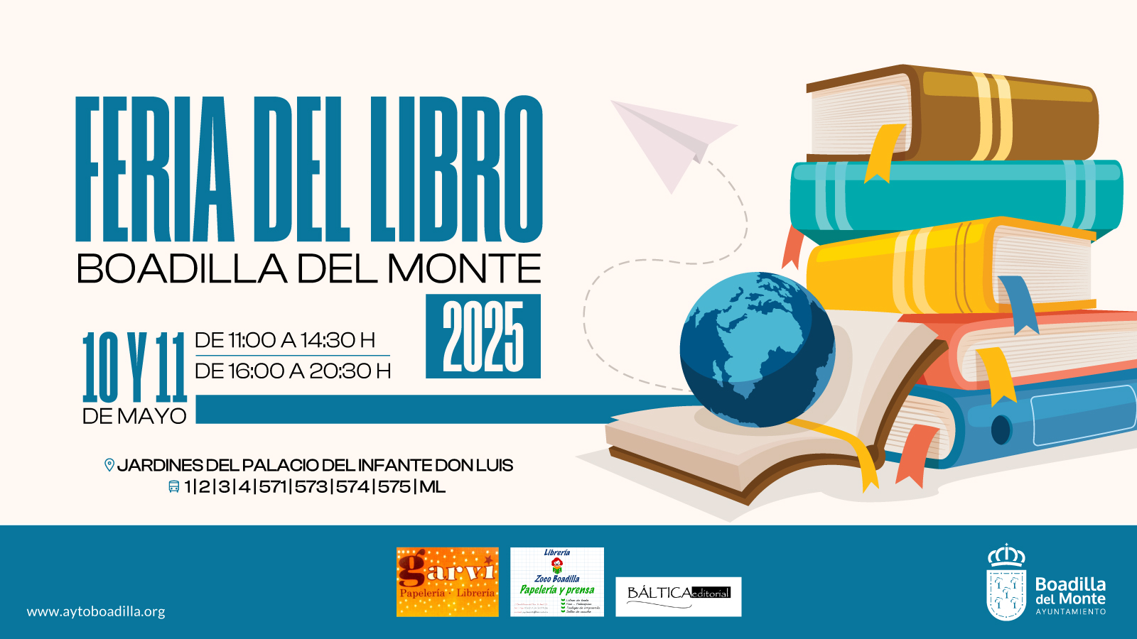 Texto Alternativo: Boadilla celebrará la Feria del Libro los días 10 y 11 de mayo en los jardines del Palacio
