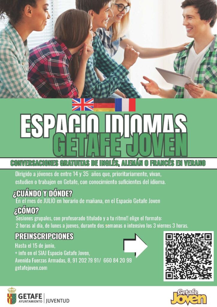 Texto Alternativo: Getafe consolida su programa de idiomas para jóvenes en verano y abre el plazo de preinscripciones