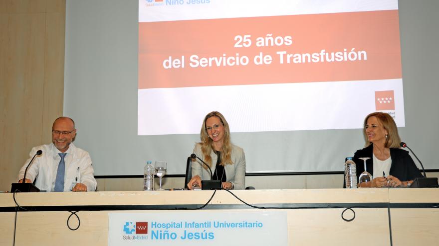 Texto Alternativo: El Servicio de Transfusión del Hospital público Niño Jesús de la Comunidad de Madrid cumple 25 años con casi 90.000 procedimientos a pacientes pediátricos