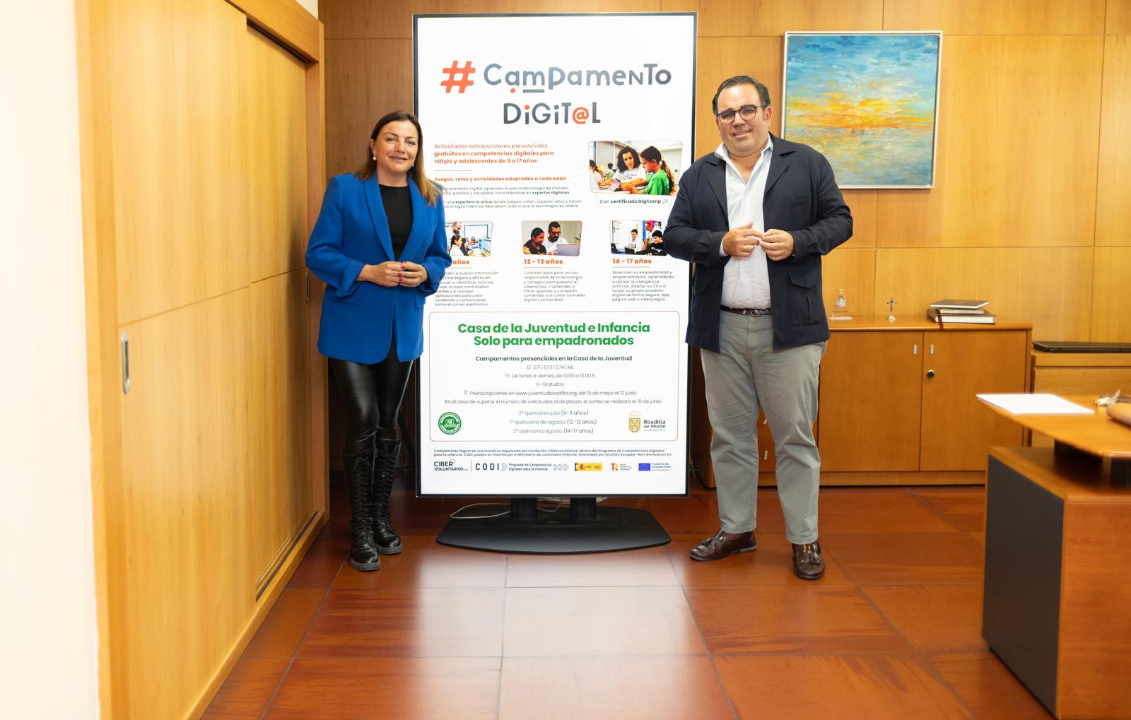 Texto Alternativo: Boadilla ofrece un campamento gratuito sobre competencias digitales para niños y adolescentes